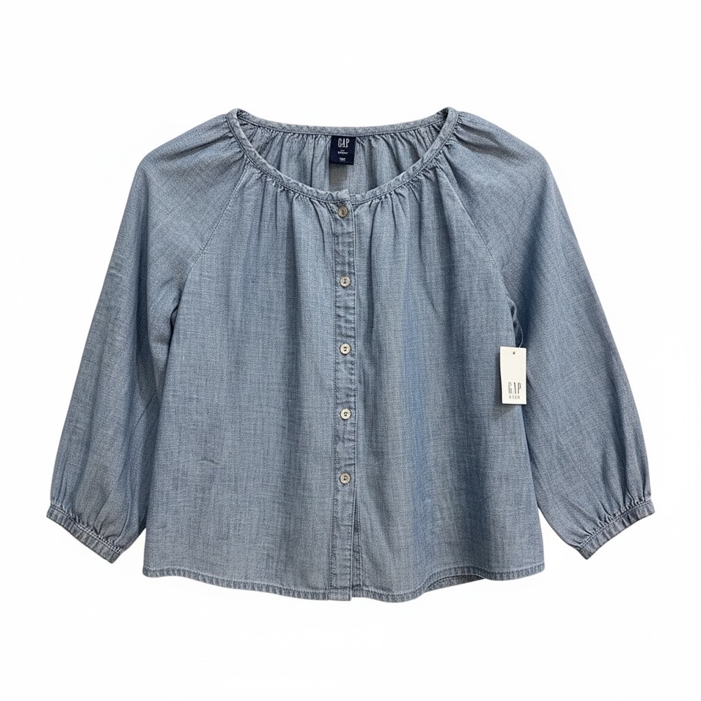GAP Kids Light Blue Button-Up Blouse